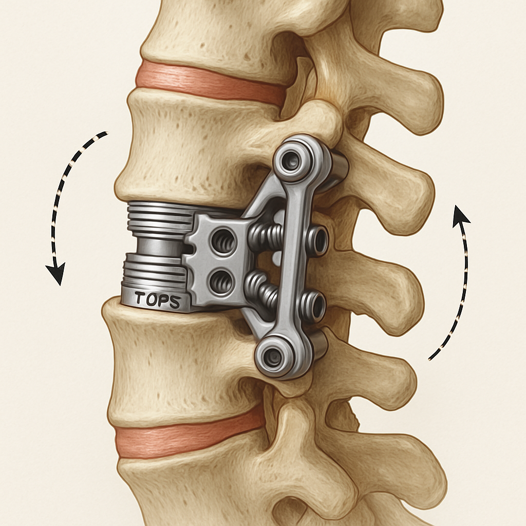 découvrez comment fonctionne l’implant tops™, ses principales indications et les avantages qu’il offre pour le traitement des pathologies lombaires, afin d’améliorer la mobilité et réduire la douleur.